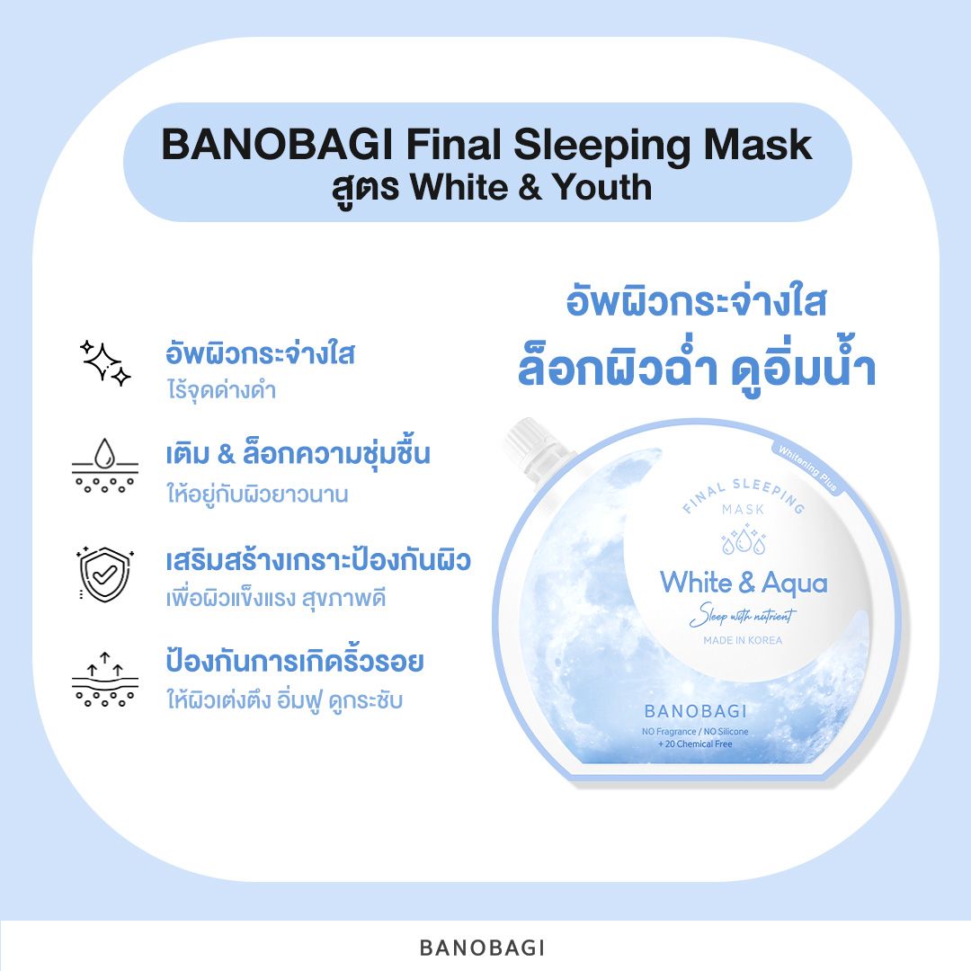 Banobagi,Banobagi Final Sleeping Mask White&Aqua,White&Aqua,Final Sleeping Mask